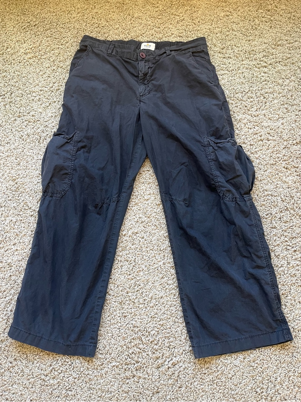 Marine Layer hemmed cotton cargo pants